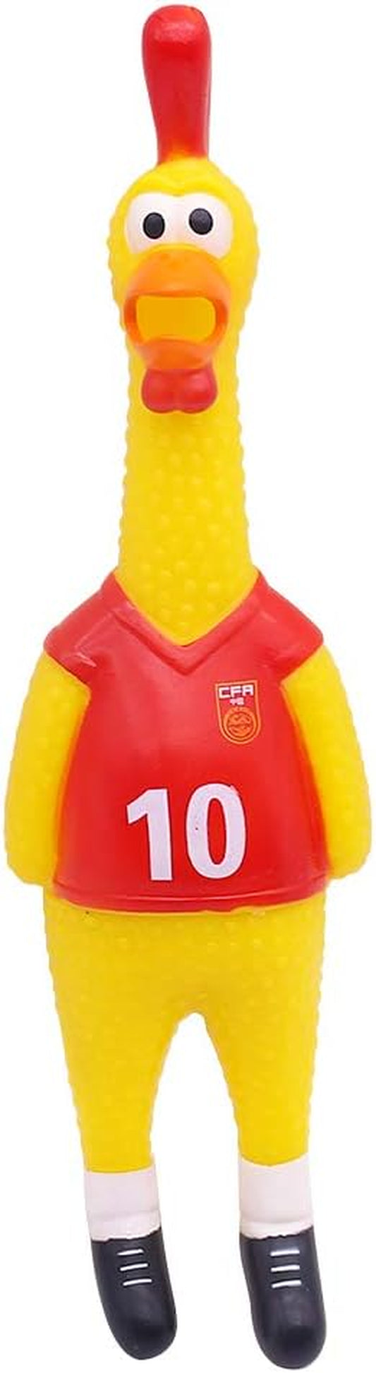 14Inch Rubber Chicken Grade Latex Squeeze Chicken Prank Novelty Pet Toys for All Age Groups Gift for Children Family Dogs